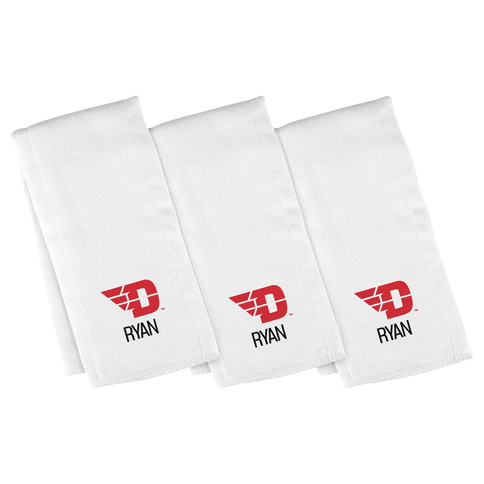 Personalized Dayton Flyers 3-Pack Burp Cloths