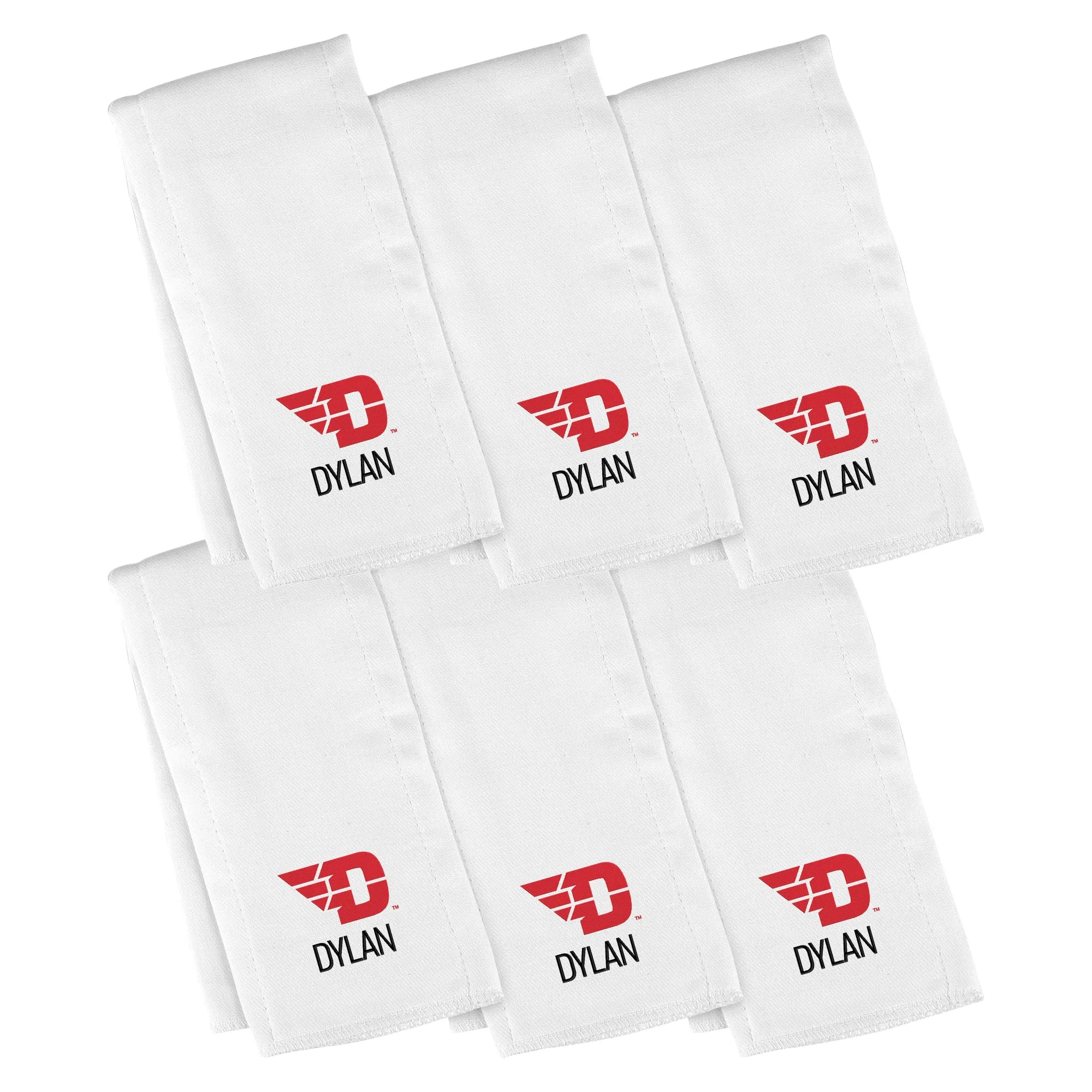 Personalized Dayton Flyers 6-Pack Burp Cloths