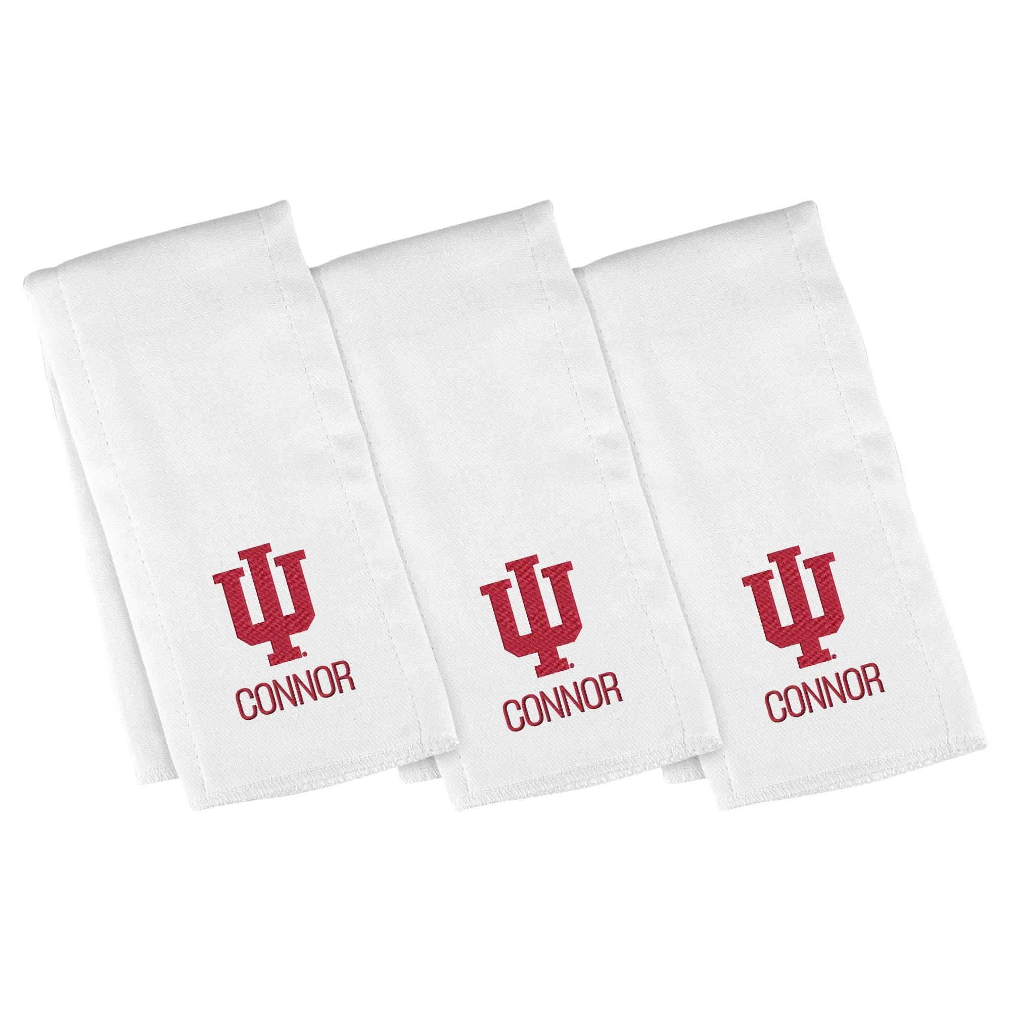 Personalized Indiana Hoosiers 3-Pack Burp Cloths