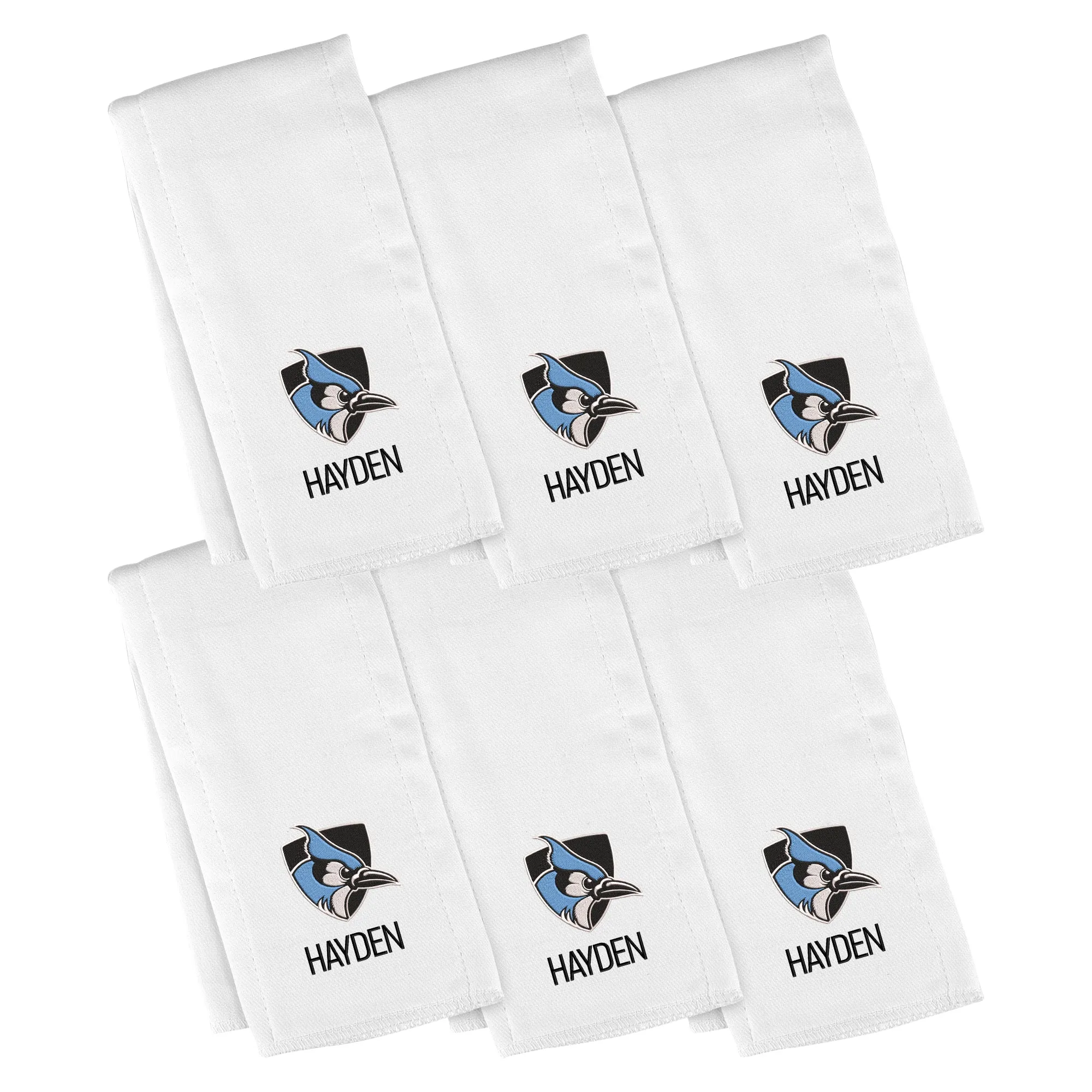 Personalized Johns Hopkins Blue Jays 6-Pack Burp Cloths