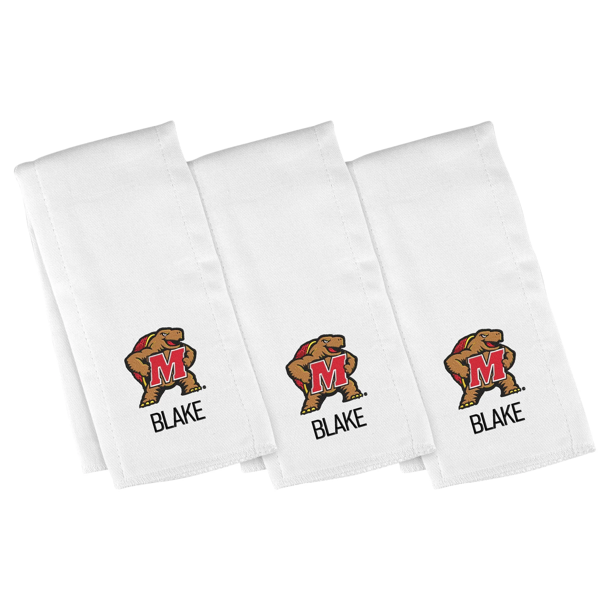 Personalized Maryland Terrapins Mascot 3-Pack Burp Cloths