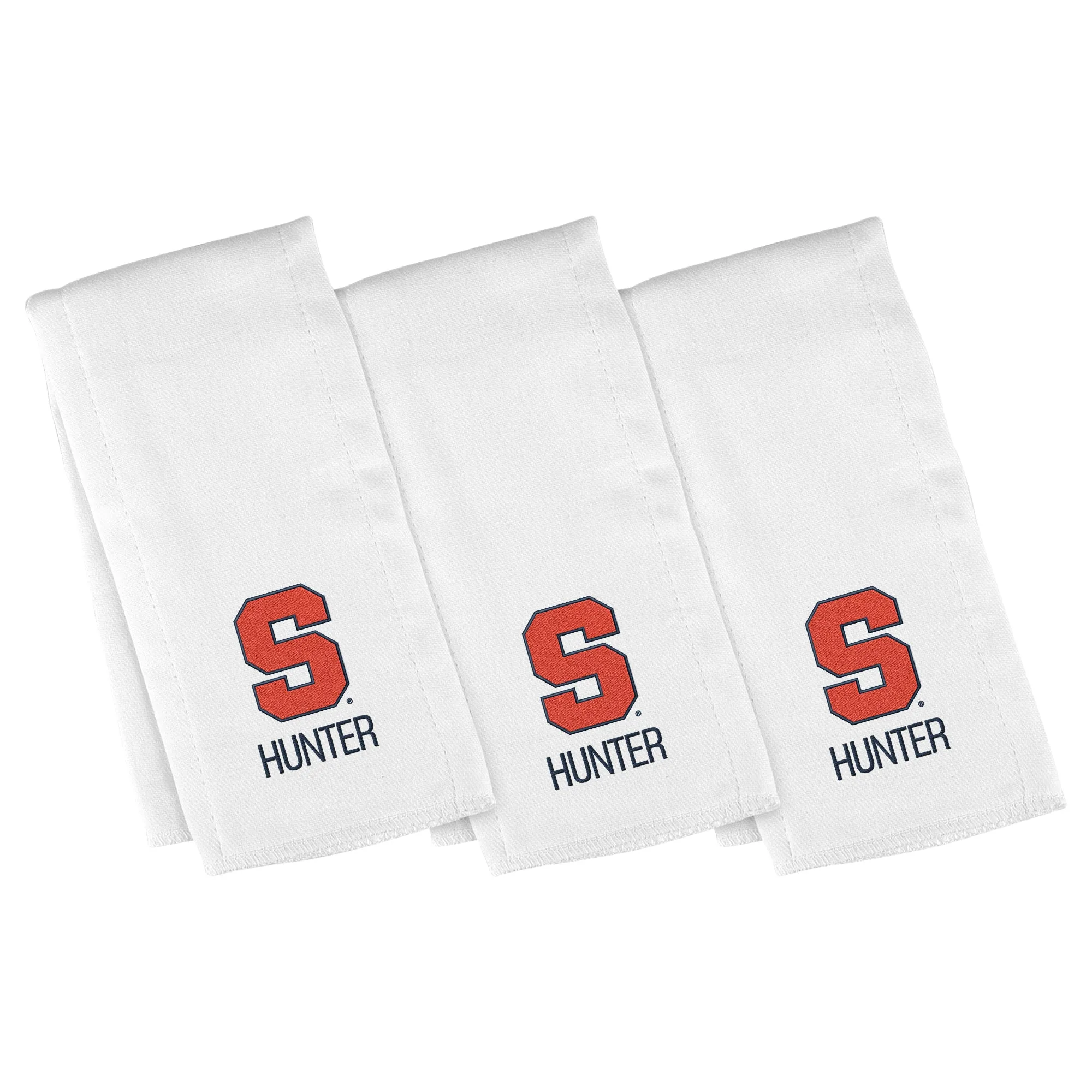 Personalized Syracuse Orange 3-Pack Burp Cloths