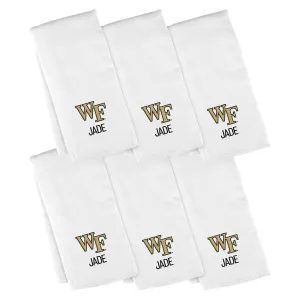 Personalized Wake Forest Demon Deacons 6-Pack Burp Cloths