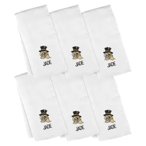 Personalized Wake Forest Demon Deacons Deacon Head 6-Pack Burp Cloths