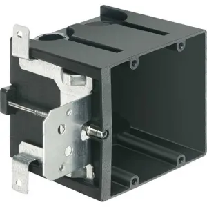 Plastic Outlet Box, Adjustable, 2 Gang