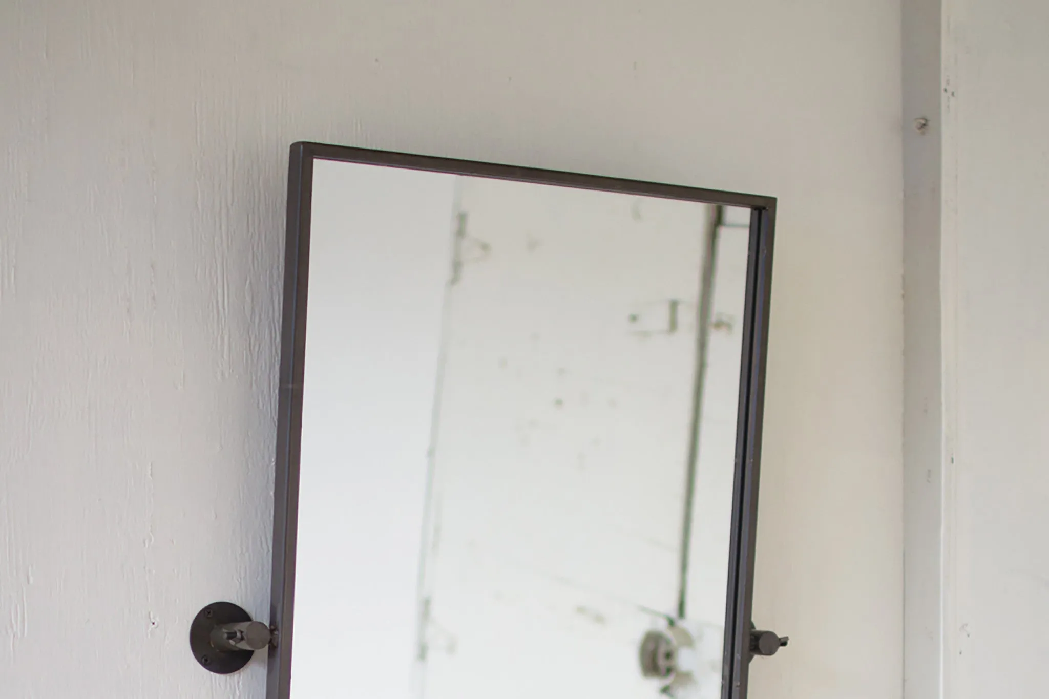 Raw Metal Adjustable Industrial Modern Wall Mirror