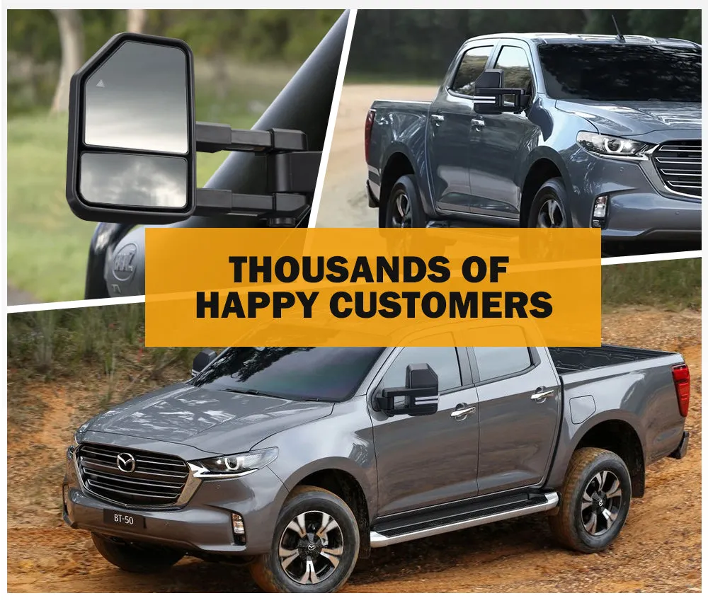 San Hima Extendable Towing Mirrors for Mazda BT-50 BT50 TF Series JUL 2020-On