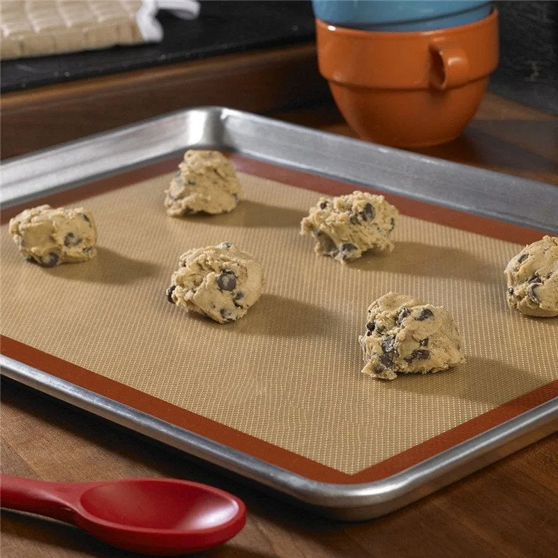 Silicone Baking Mat Pad - Non-Stick Heat Resistant - Durable Silicon Liner for Bake Pans - Baking Supplies - Pan Mat - Cookie Making Muffin