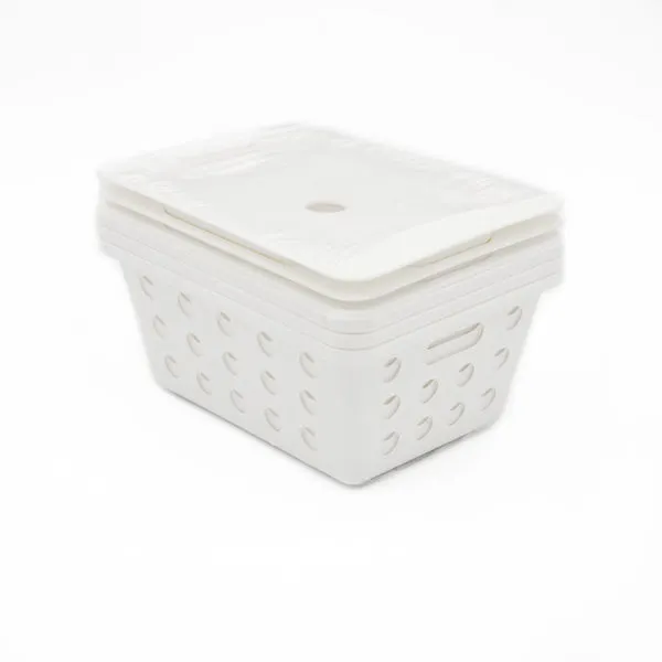 SMALL STORAGE BASKETS WITH LID 3 PIECE SETS 7 3/8” X 5 5/8” X 3 3/8” Coza