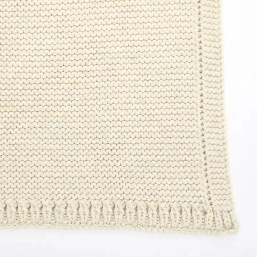 Snuz Organic Knitted Cellular Baby Blanket - Linen