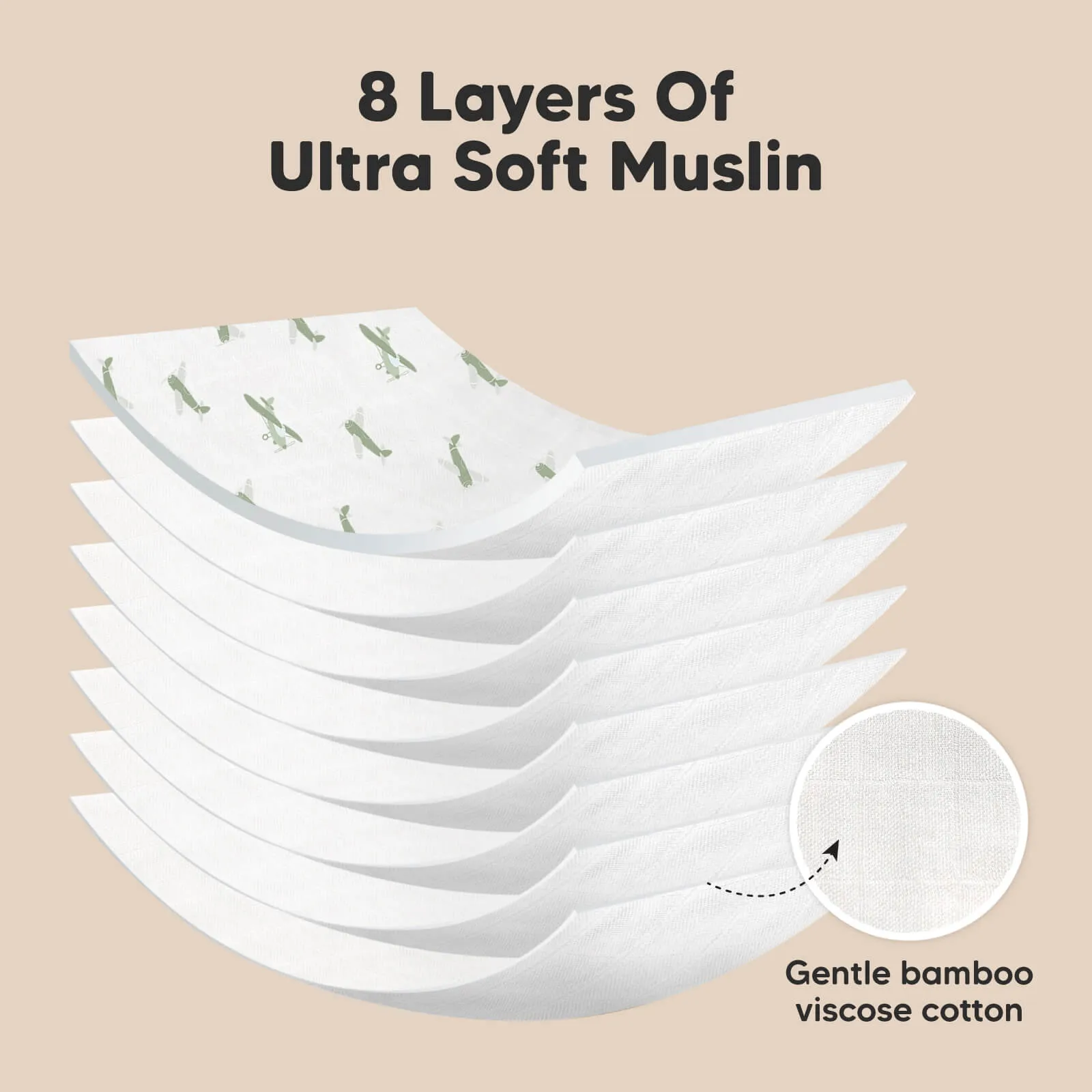 Softe Muslin Baby Burp Cloth (Vessels)