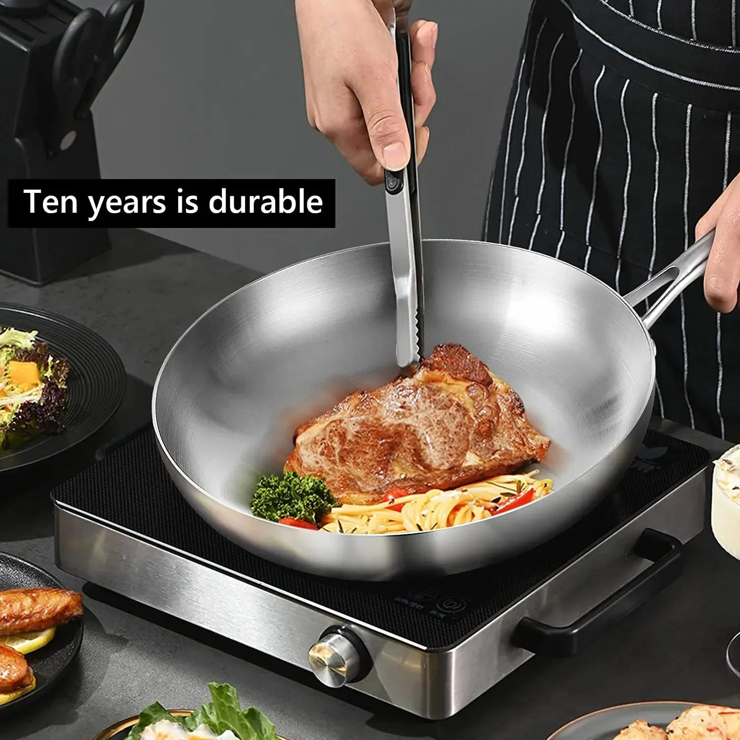 Stainless Steel Frying Pan Non Stick Pan Thickened Cooking Pot