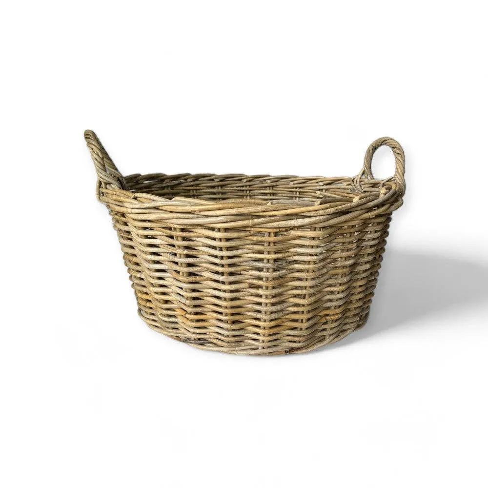 Traditional Rattan Laundry Basket