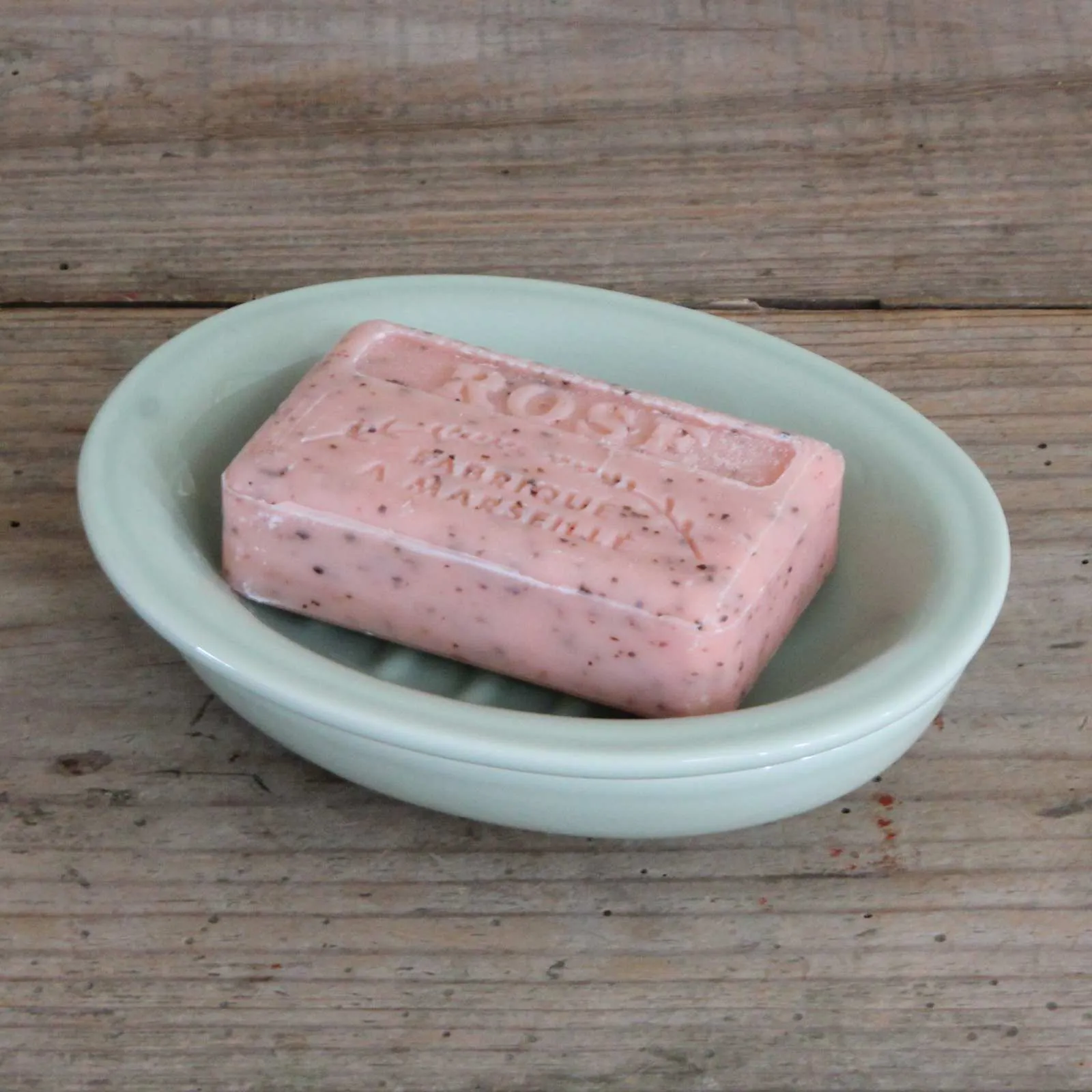 Two Part Ceramic Soap Dish - Sage