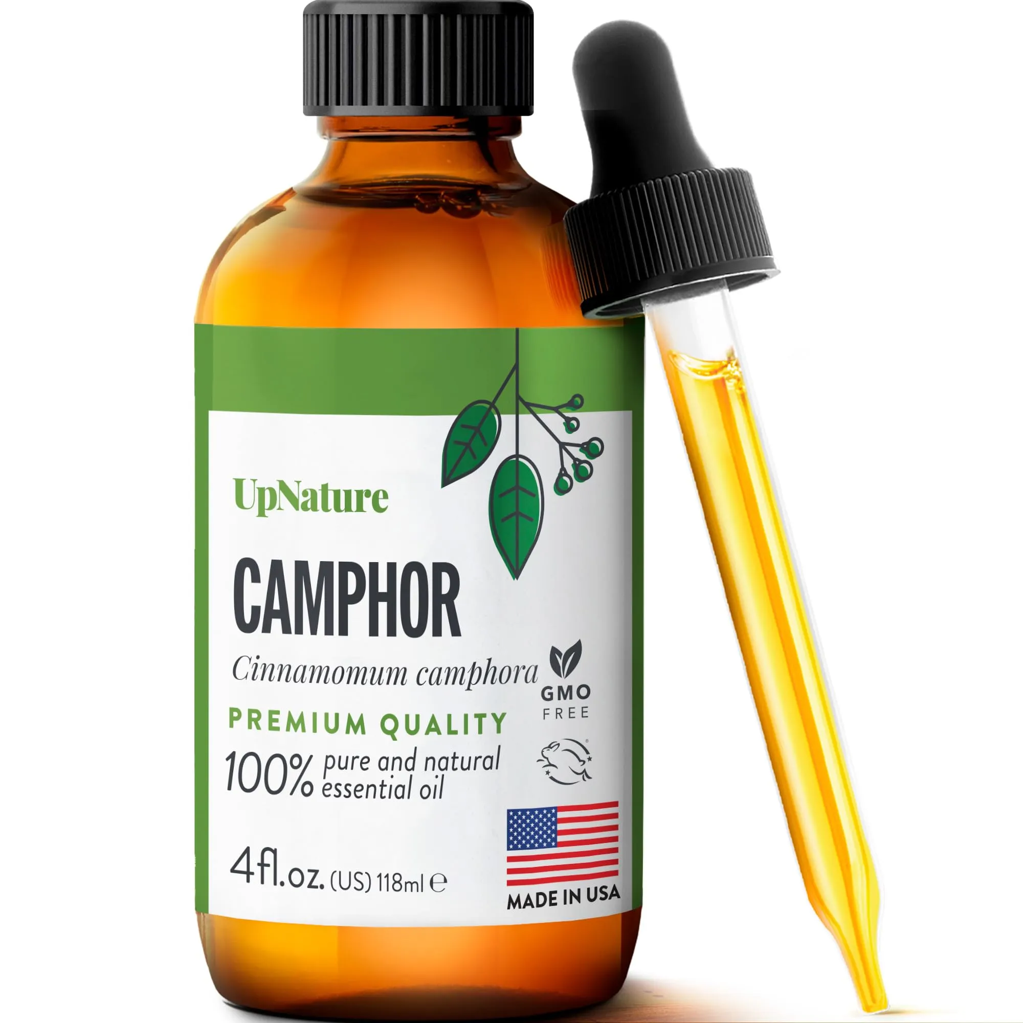 UpNature Camphor Essential Oil 4oz - Pure Camphor Oil for Aromatherapy Diffusers