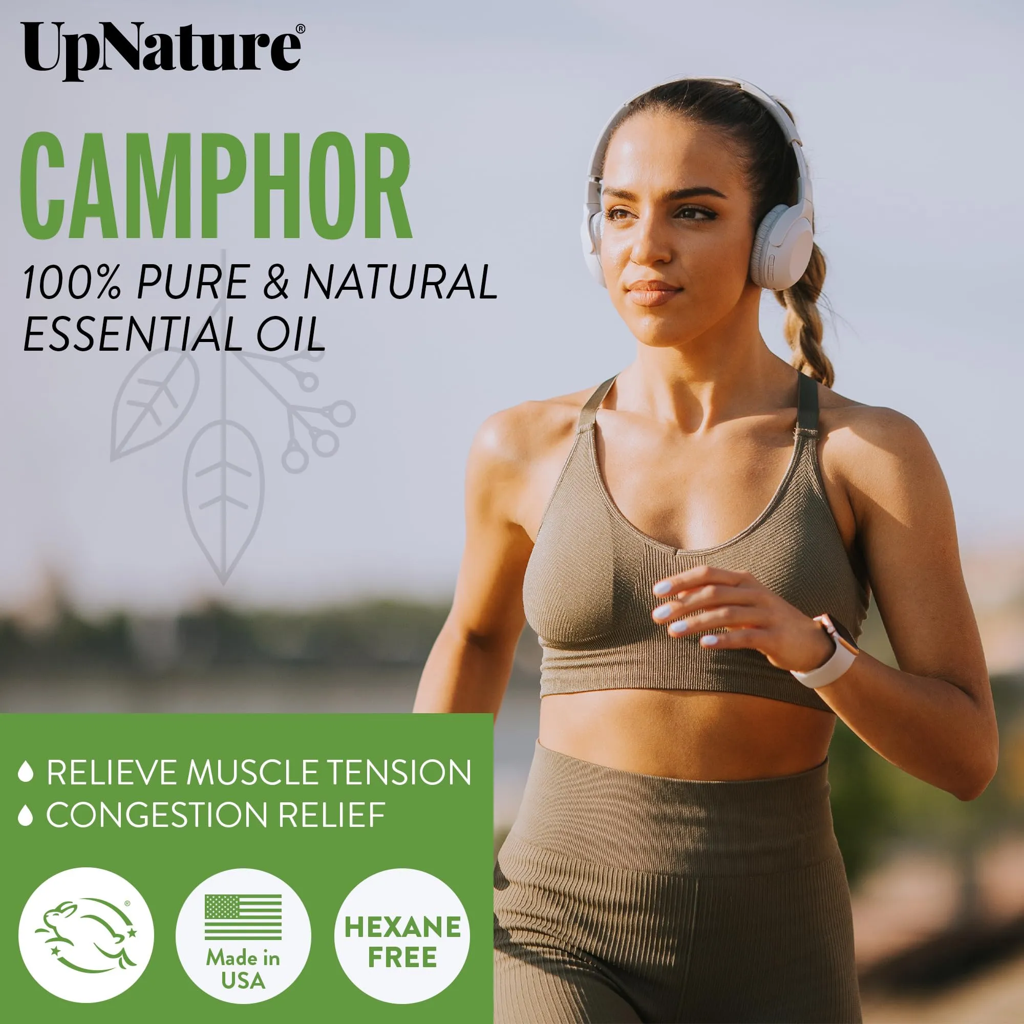 UpNature Camphor Essential Oil 4oz - Pure Camphor Oil for Aromatherapy Diffusers