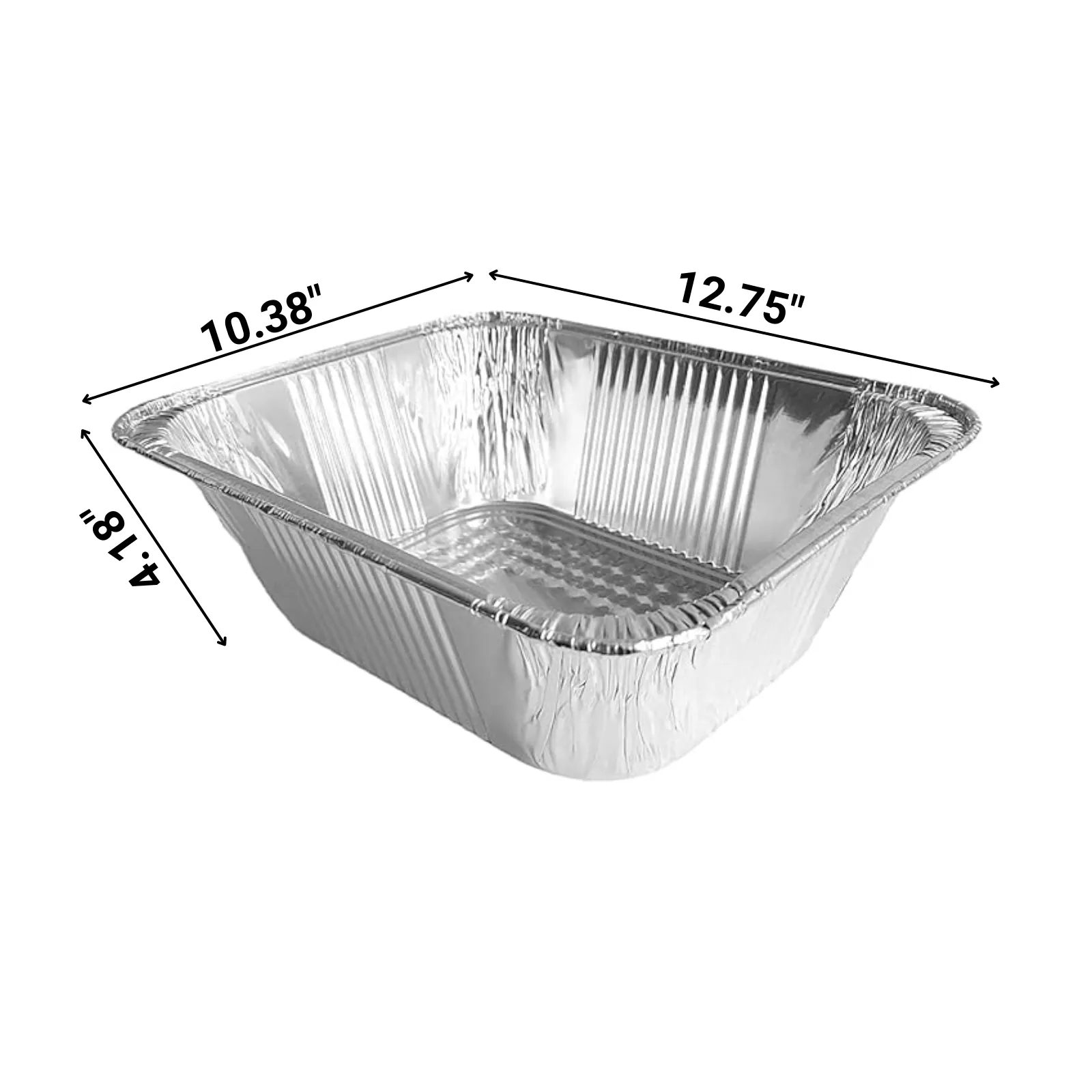 *WHOLESALE* 9 x 13” Half Size Extra-Deep Extra-Heavy Disposable Aluminum Pans 100ct/case