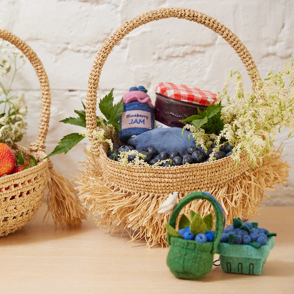 Wild Grass Fringe Farm Basket