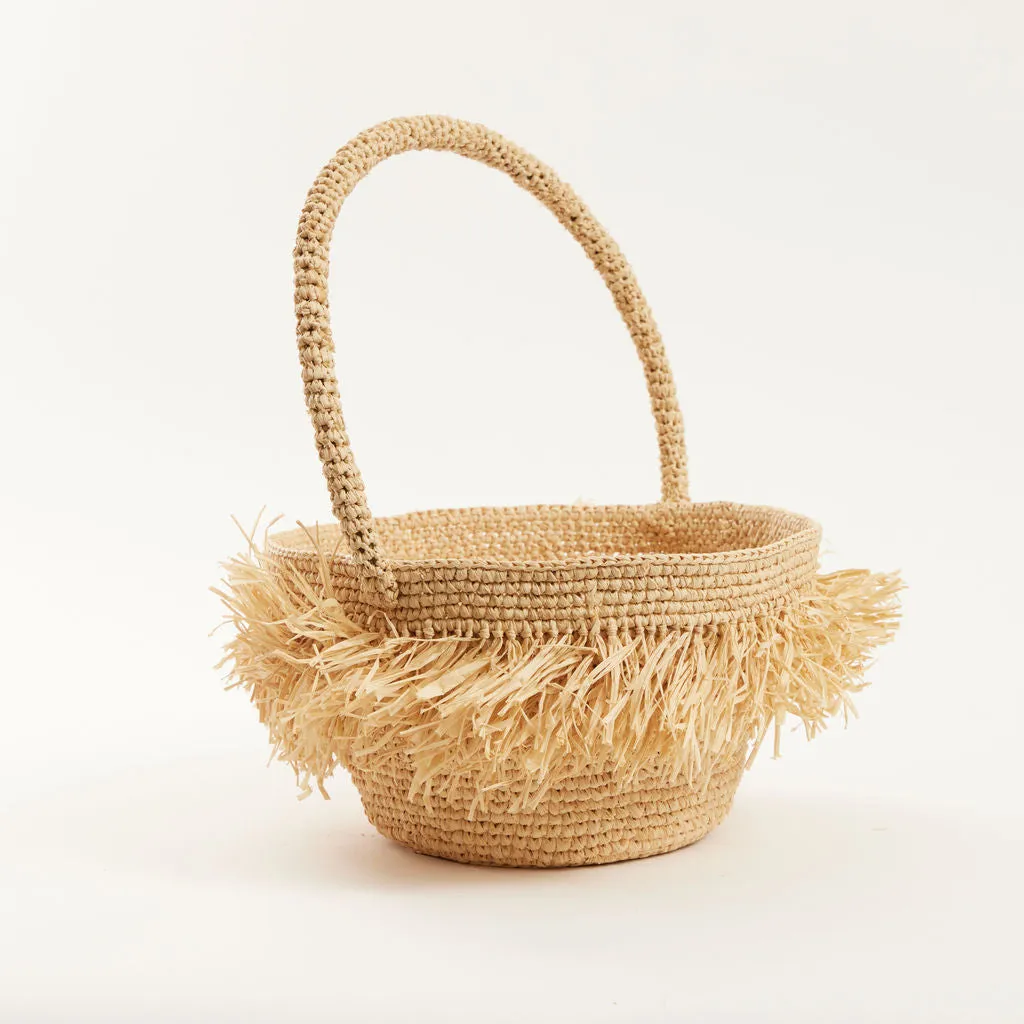 Wild Grass Fringe Farm Basket