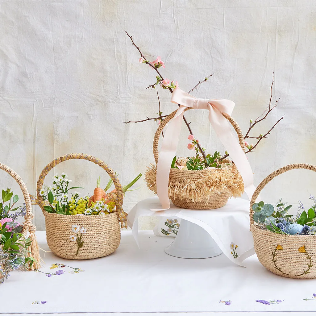 Wild Grass Fringe Farm Basket