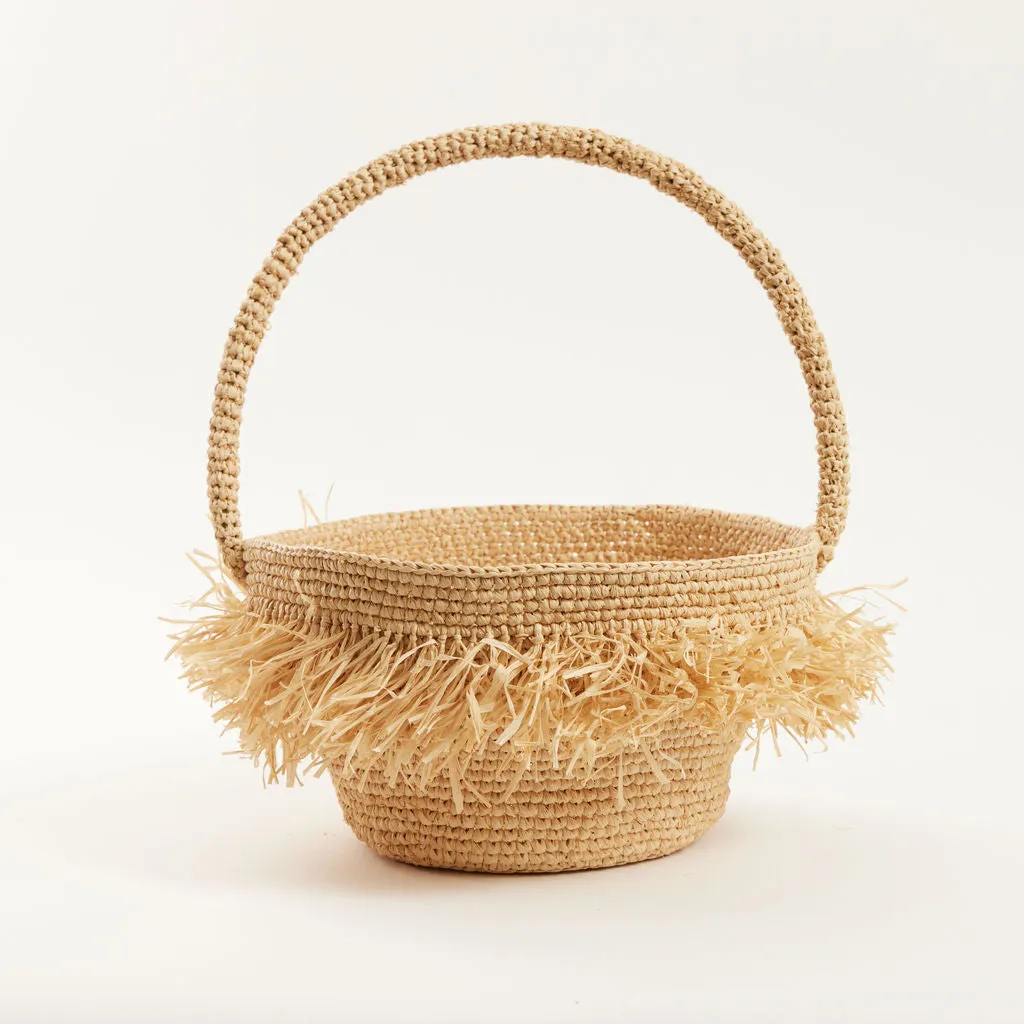 Wild Grass Fringe Farm Basket