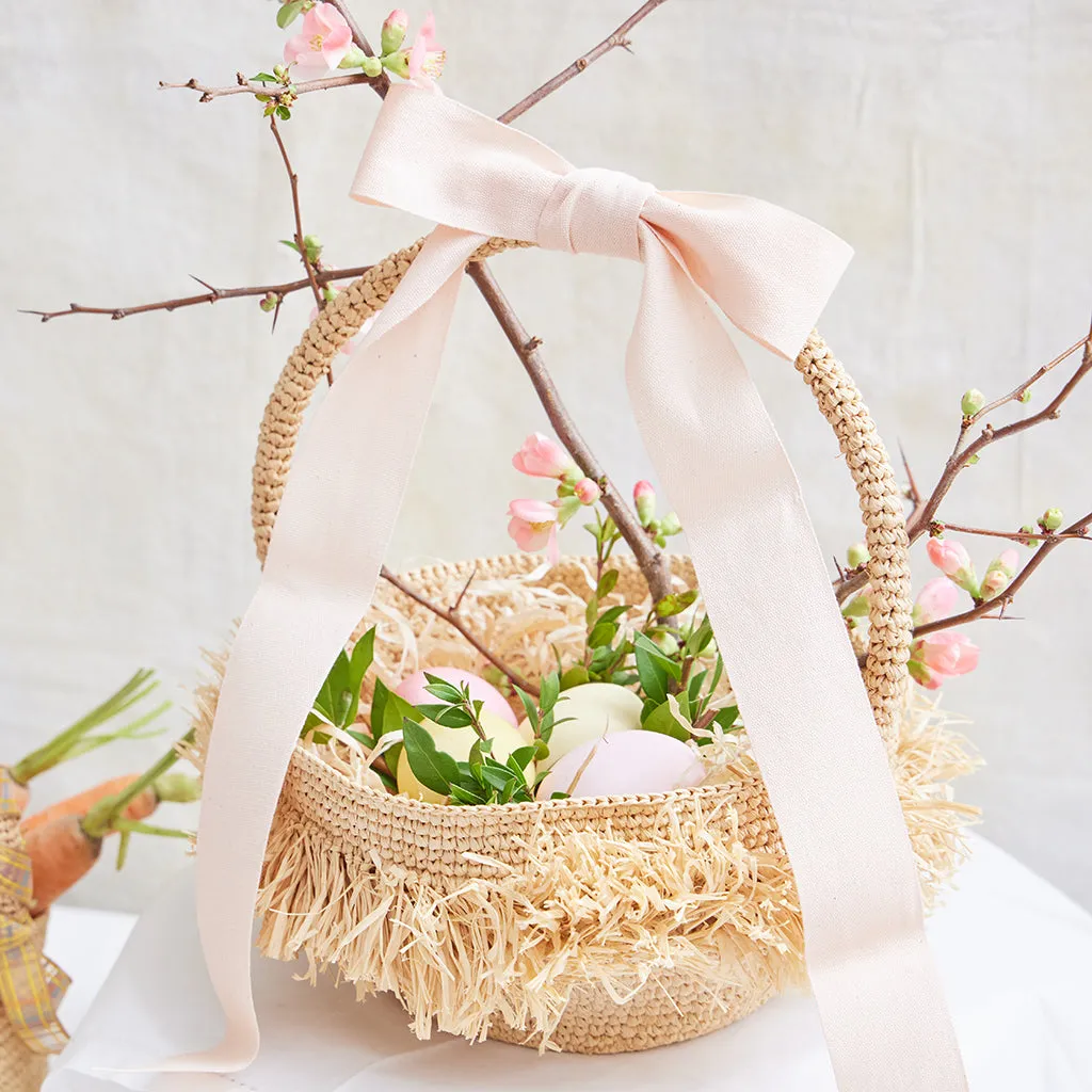 Wild Grass Fringe Farm Basket